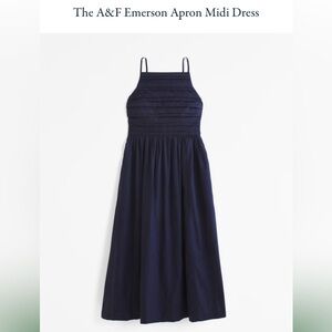 The A&F Emerson Apron Midi Dress - XL - Navy